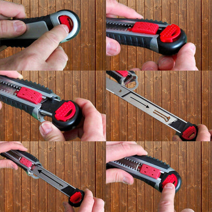 Smithline Utility Knife 18mm Retractable Razor Box Cutter SK2 Blades