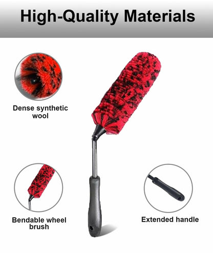 YILANBON Wheel Brush Soft Dense Fibers Car Rim Clean 2PCS