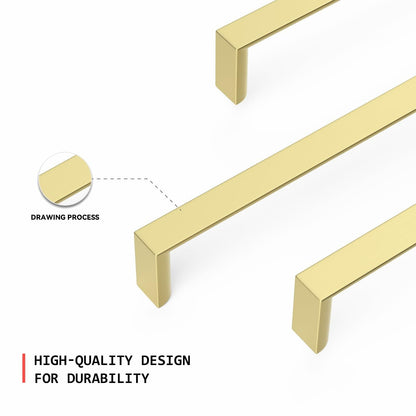 homdiy 10Pack 5in Matte Black Cabinet Handles 128mm Hole Centers