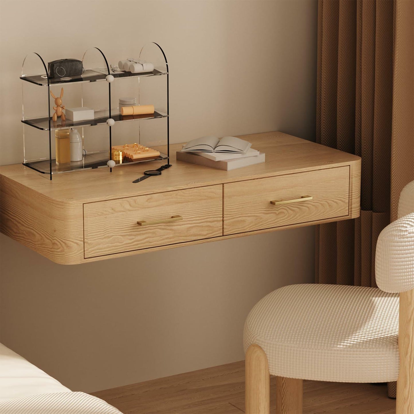 Haliwu 10 Pack Cabinet Handles 3-3/4 Inch Hole Center Champagne Bronze