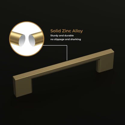 Haliwu 10 Pack Cabinet Handles 3-3/4 Inch Hole Center Champagne Bronze