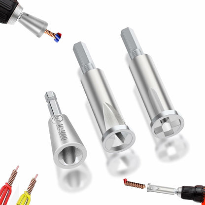 Bvdfgk Wire Twisting Tool for Drill 3Pcs 3 Way 5 Way Electric Cord Stripper