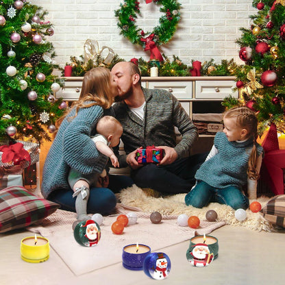 Christmas Scented Candle Set 3 Pack Soy Apple Cinnamon Cedar Vanilla 2.5oz