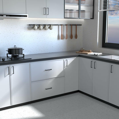 homdiy 25Pack 5in Matte Black Cabinet Handles 128mm Hole Centers