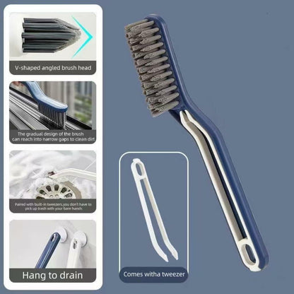 2PCS Window Groove Cleaning Brush V Shape Multifunctional White