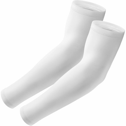 Aprilswan UV Sun Protection Arm Sleeves Compression Non Slip White 1 Pair