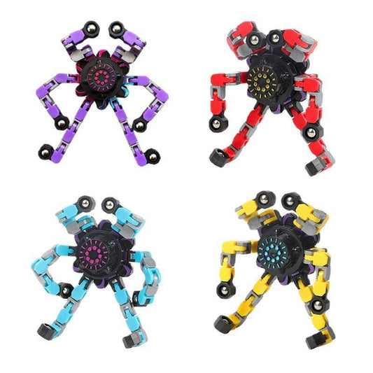 4pcs Deformation Fingertip Gyroscope Toys Stress Relief Fidget Toy Set