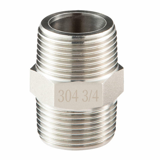 OFFO 3/4" Male NPT Threaded Nipple Adapter Stainless Steel 304 Pipe Fitting