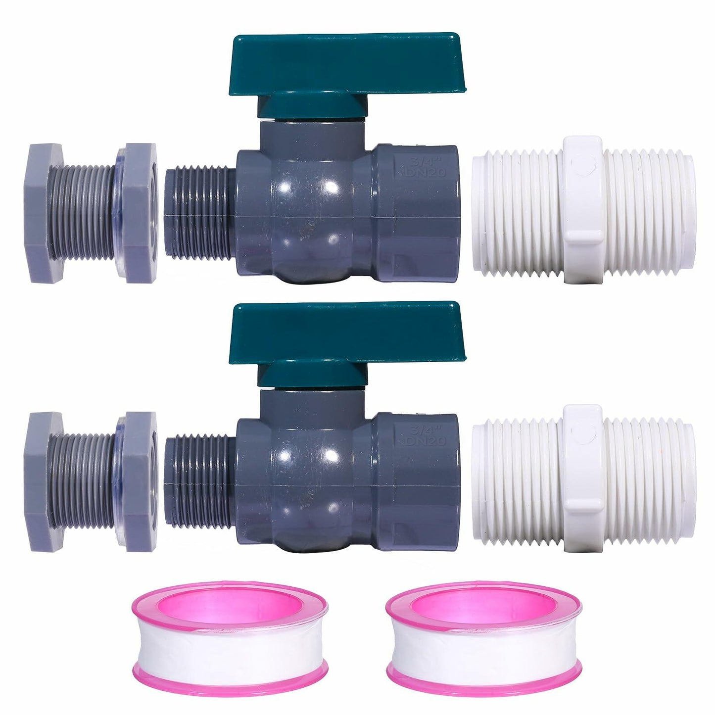 YASUOA Rain Barrel Spigot Kit Garden Hose Connector Water Supply 3/4" GHT