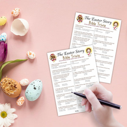 WeMaison Bible Game Cards 20 Pcs Christian Trivia Party Game A02