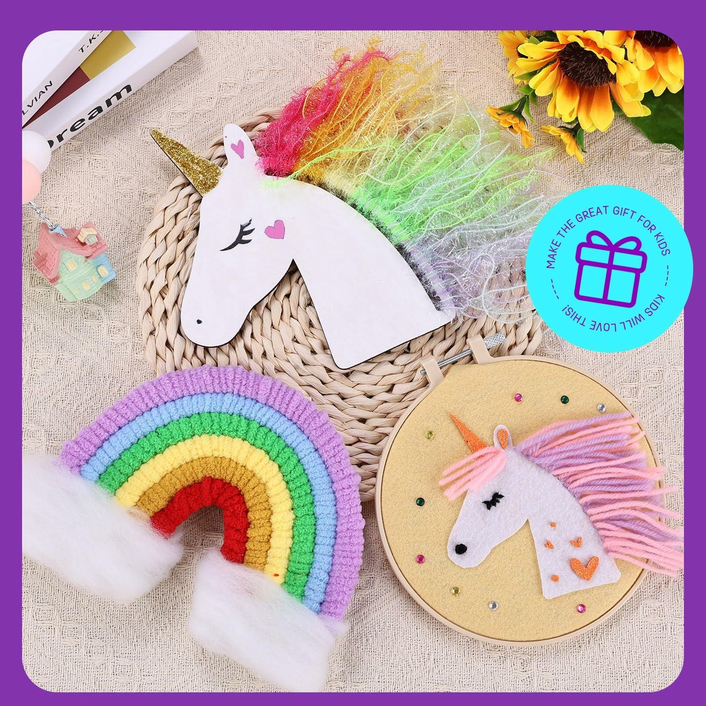 LAOESE Unicorn Sewing Craft Kit for Kids Ages 8-12 - Arts & Crafts Gift