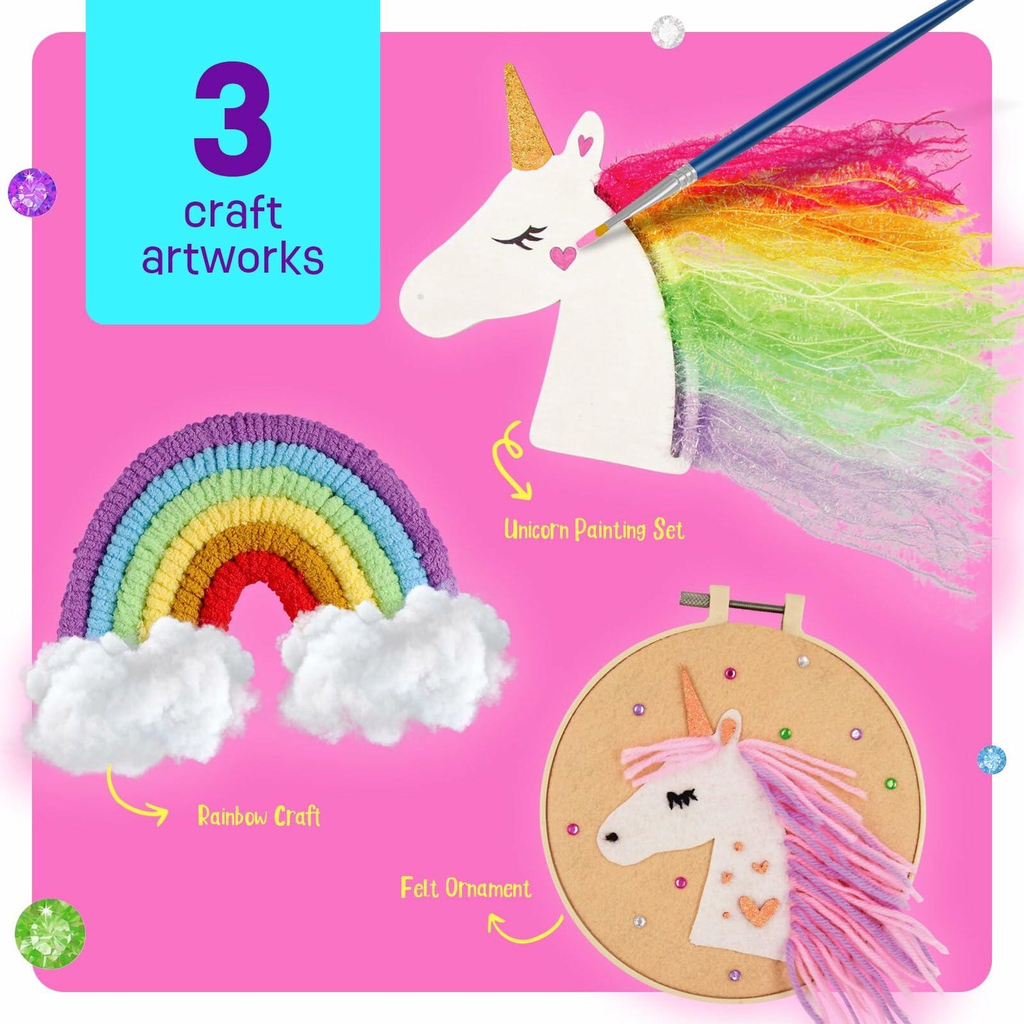 LAOESE Unicorn Sewing Craft Kit for Kids Ages 8-12 - Arts & Crafts Gift