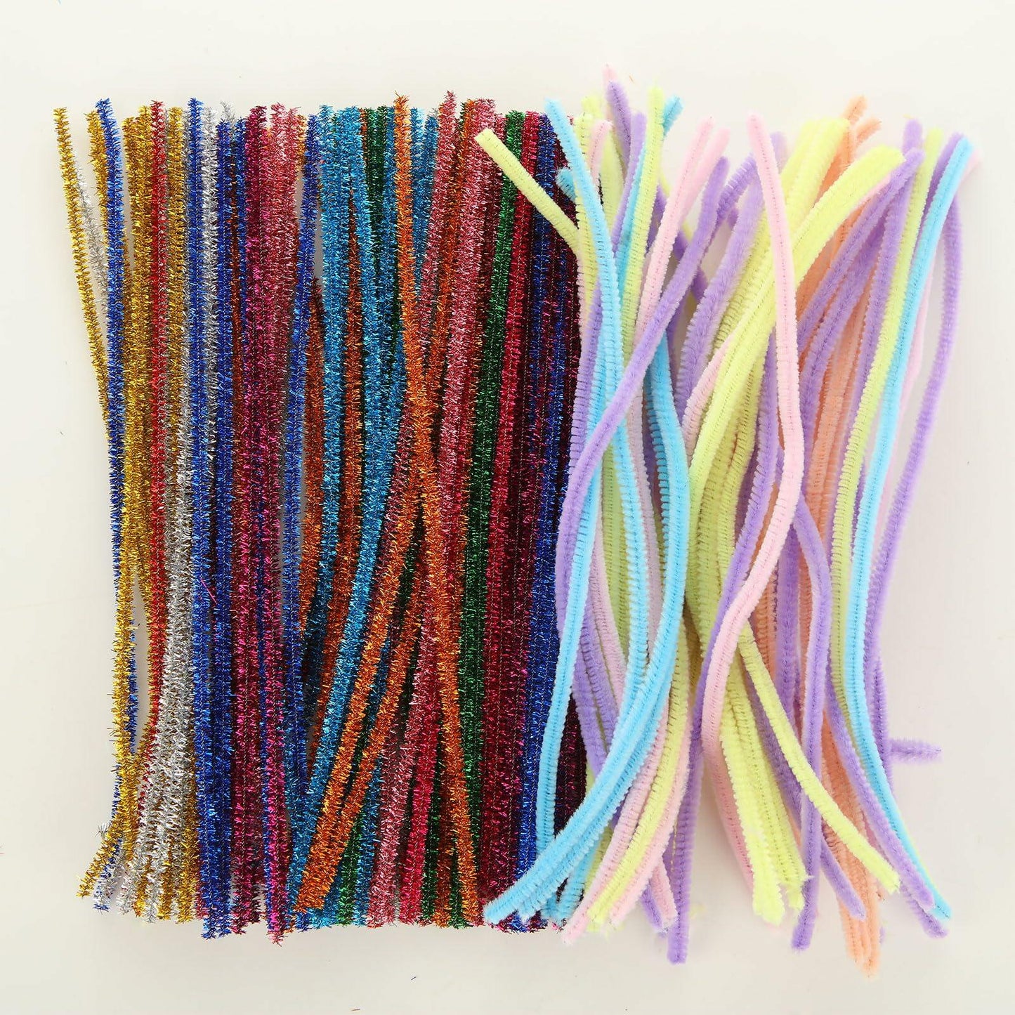 CertBuy 1600PCS Colorful Pipe Cleaners Chenille Stems 10 Colors Bulk Craft