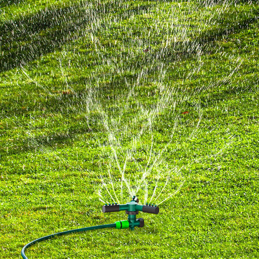 Gyrivav 360° Rotating Metal Lawn Sprinkler Fits 1/2'' Hose Heavy Duty