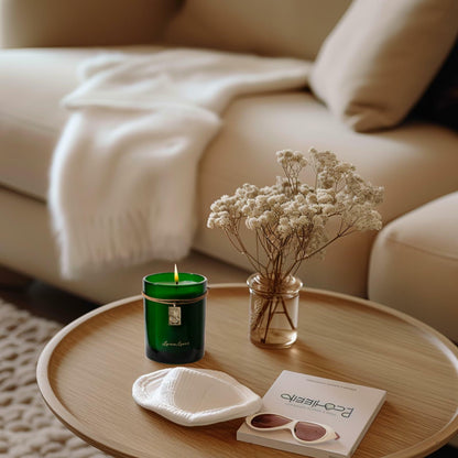 LunaLoved Candle for Tarot The Hermit, Juniper Lavender Scented Candles, GREEN