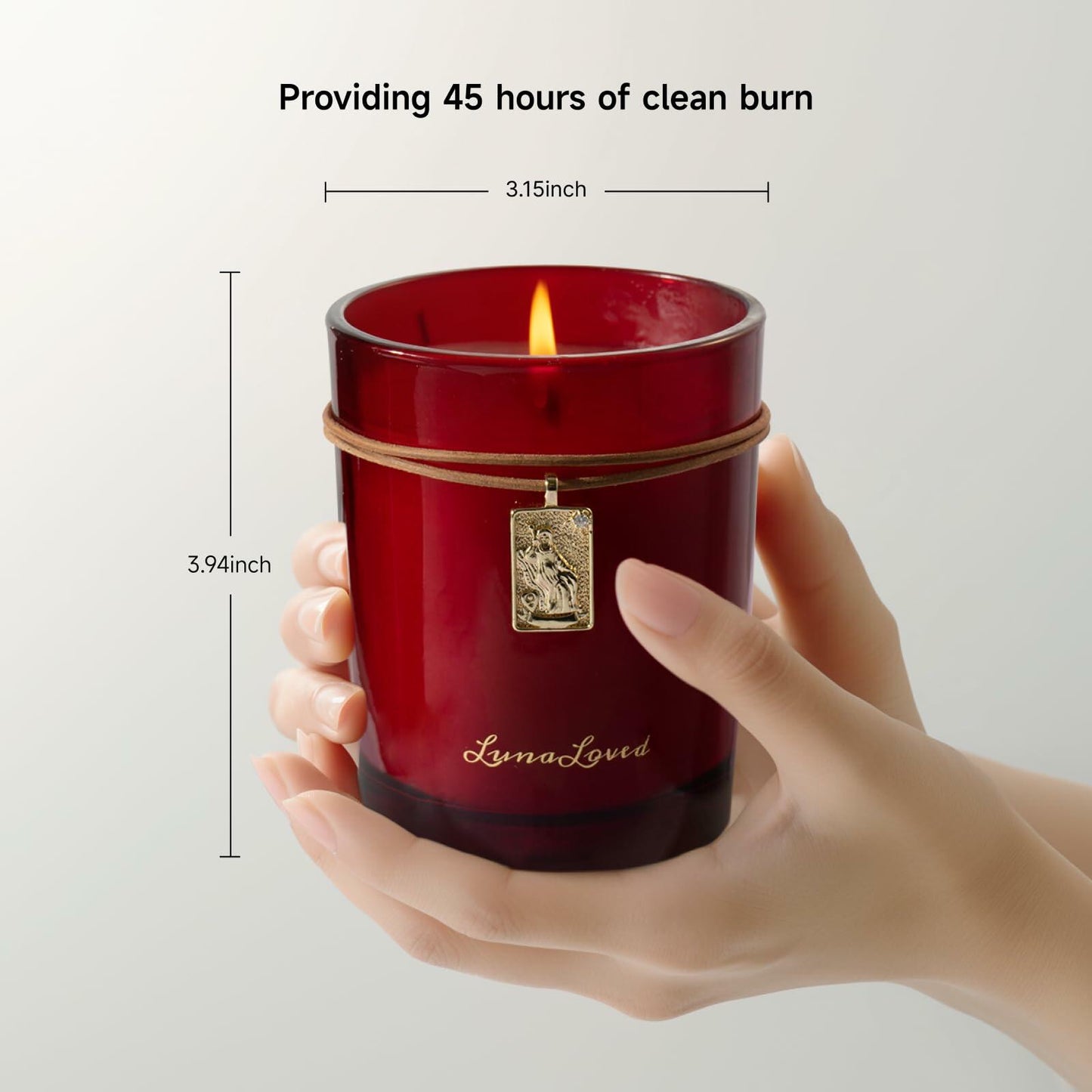 LunaLoved Tarot The Empress Rose Oud Soy Candle 230g Mood-Boosting