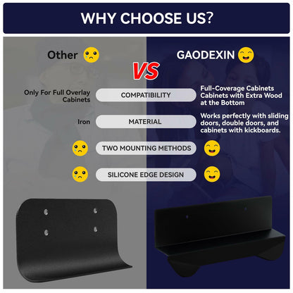 GAODEXIN 3-in-1 Cabinet Foot Pulls 2-Pack Trash Drawer Handle White