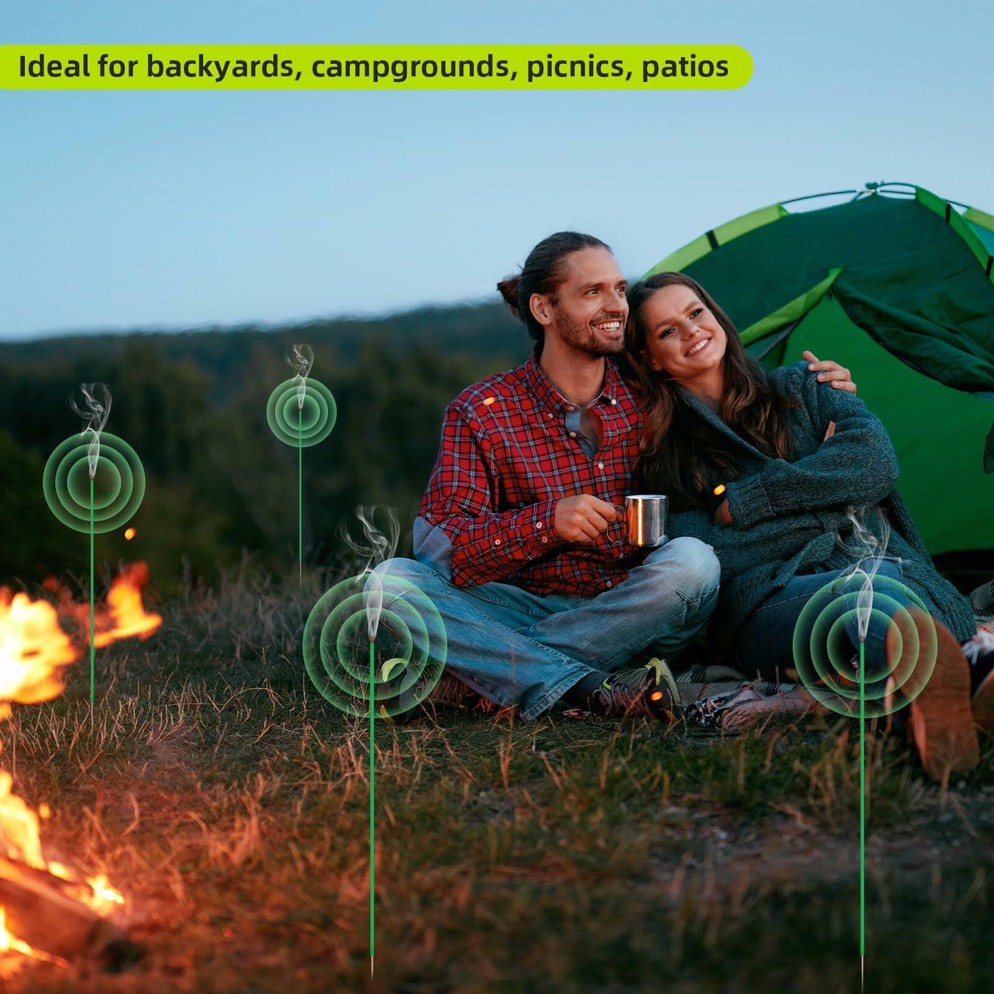 60Citronella Incense Sticks–Natural Lemongrass&Rosemary Oil for Outdoor & Indoor