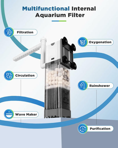 AQQA Canister Filter Aquarium Water Pump 1.01lb Package Weight
