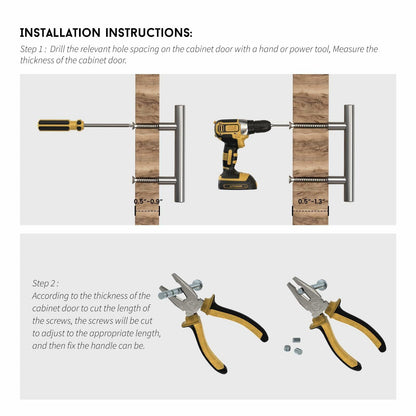 goldenwarm 5 Pack Gold Aluminium Alloy Cabinet Knobs for Drawers