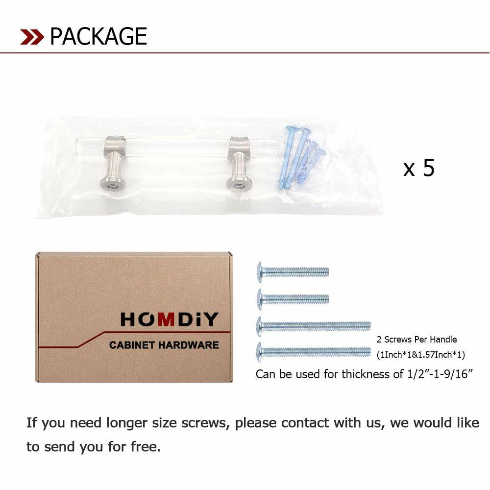 homdiy 10 Pack 5 Inch Cabinet Pulls Brushed Brass Gold Kitchen Handles