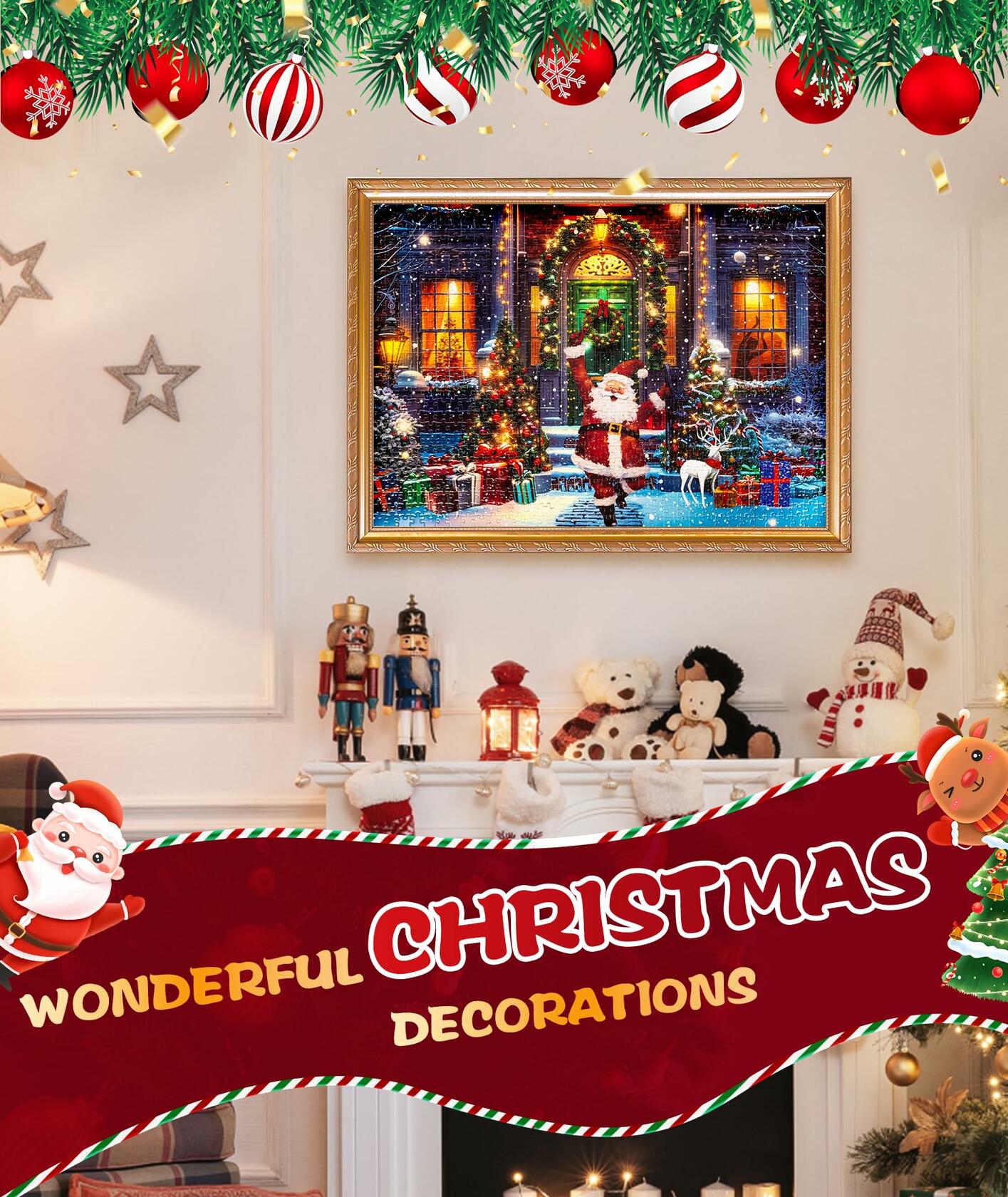 Protado 2025 Christmas Advent Calendar Puzzle 1008 Pieces 27.5x19.7in