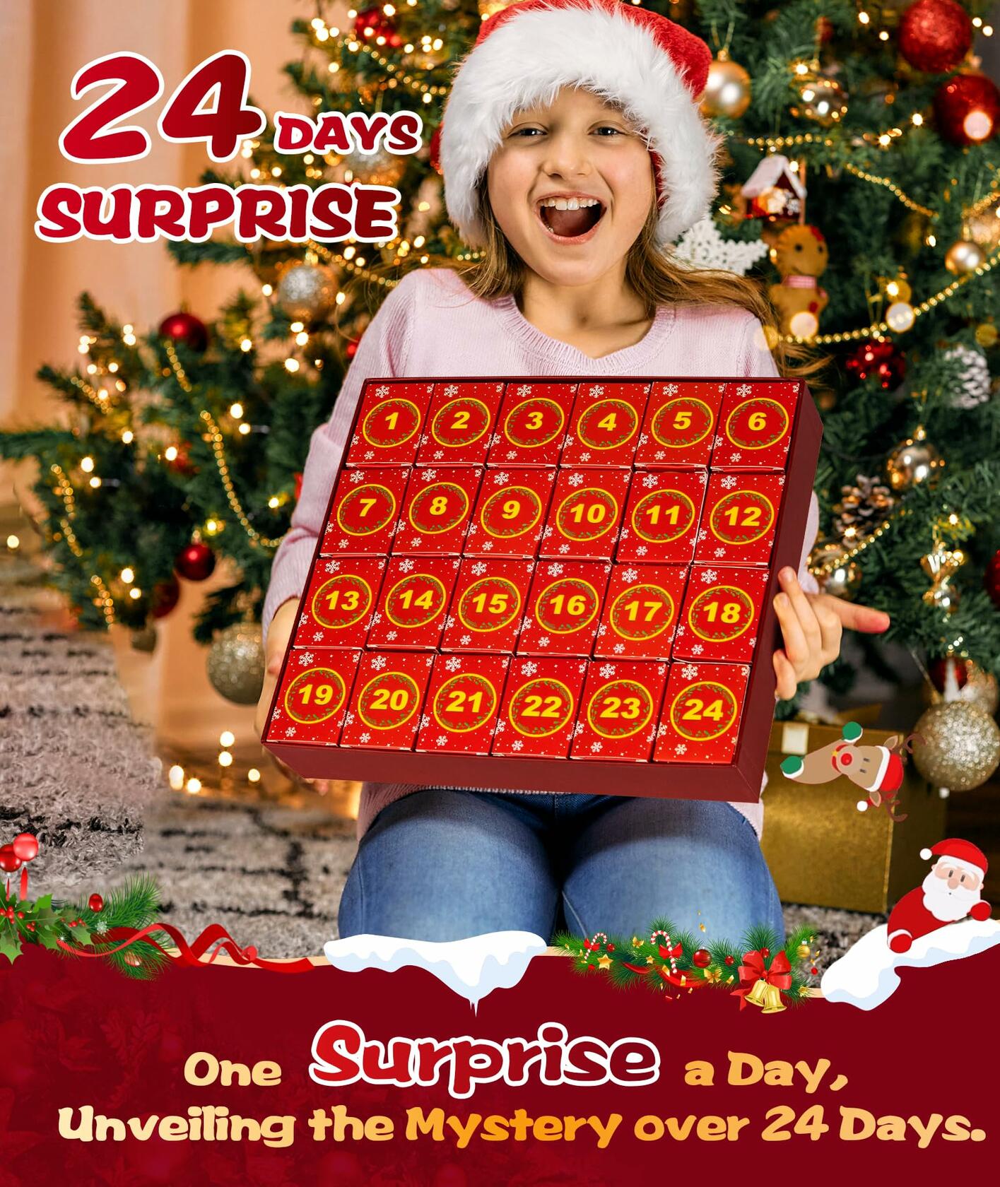 Protado 2025 Christmas Advent Calendar Puzzle 1008 Pieces 27.5x19.7in