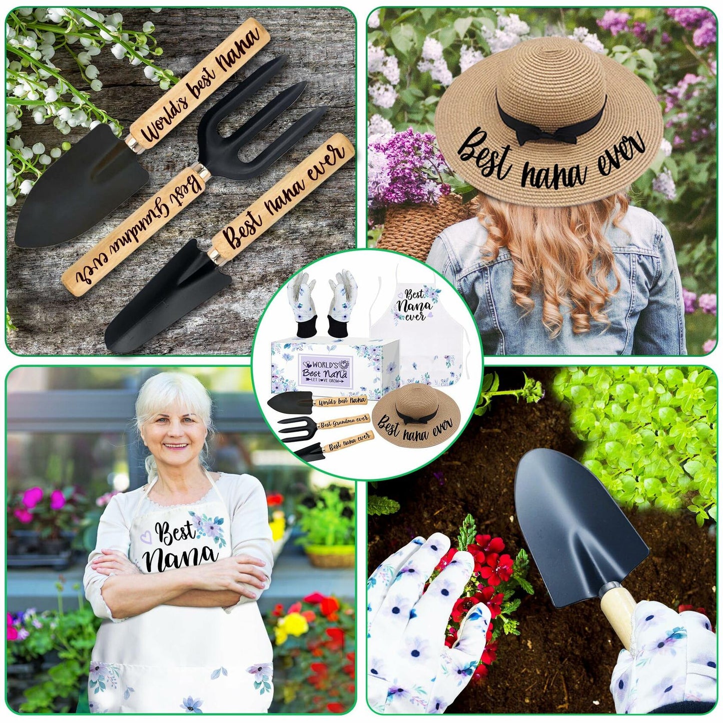 Hexagram Women Garden Tools Kit Outdoor Horticulture Starter Kit Nana Gift