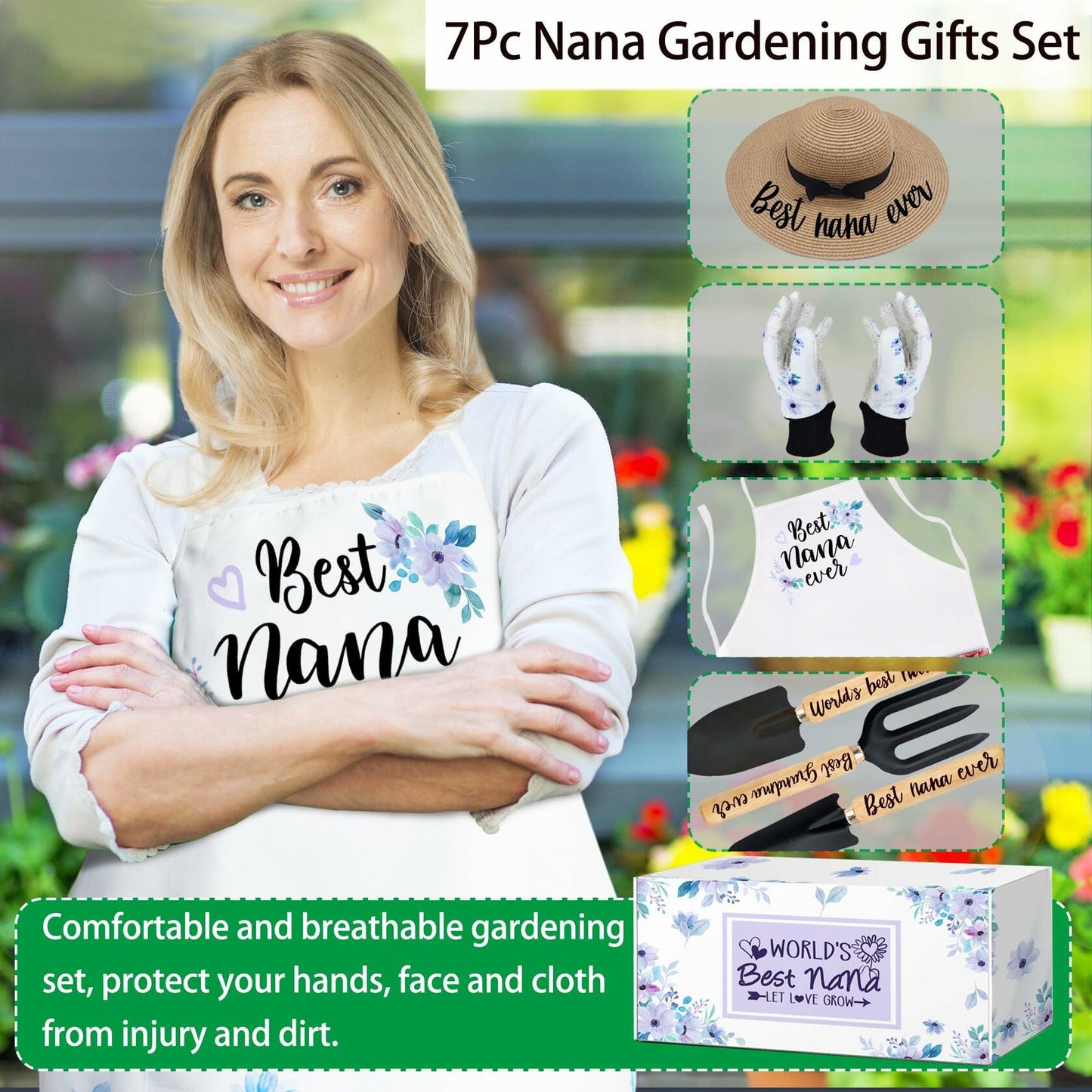 Hexagram Women Garden Tools Kit Outdoor Horticulture Starter Kit Nana Gift