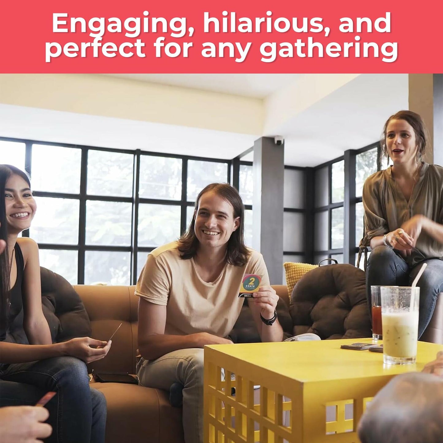 QUOKKA 2 Cents Game Night Story Card Improv Game 60 Cards 3-8 Players