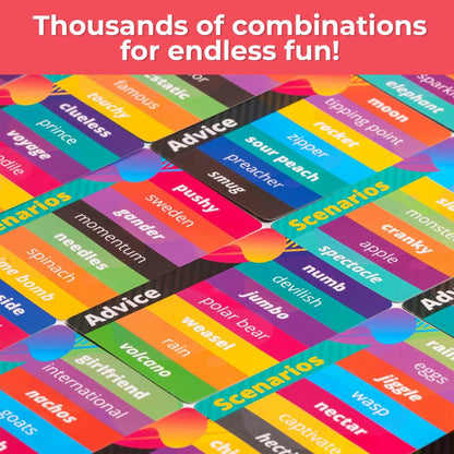 QUOKKA 2 Cents Game Night Story Card Improv Game 60 Cards 3-8 Players