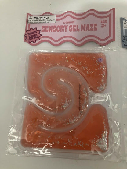 Target Bullseye Playground Sensory Gel Maze Fidget Toys Set of 2 Multicolor
