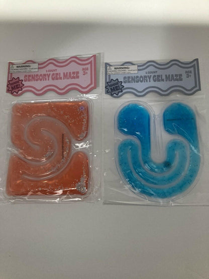 Target Bullseye Playground Sensory Gel Maze Fidget Toys Set of 2 Multicolor