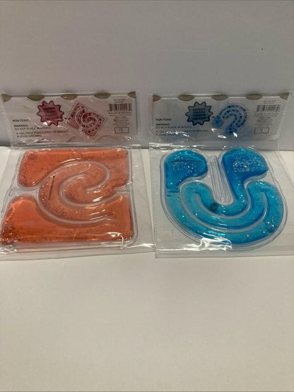 Target Bullseye Playground Sensory Gel Maze Fidget Toys Set of 2 Multicolor