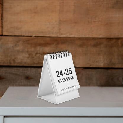 Light House Mini Desk Calendar 2024-2025 White July 2024-Dec 2025