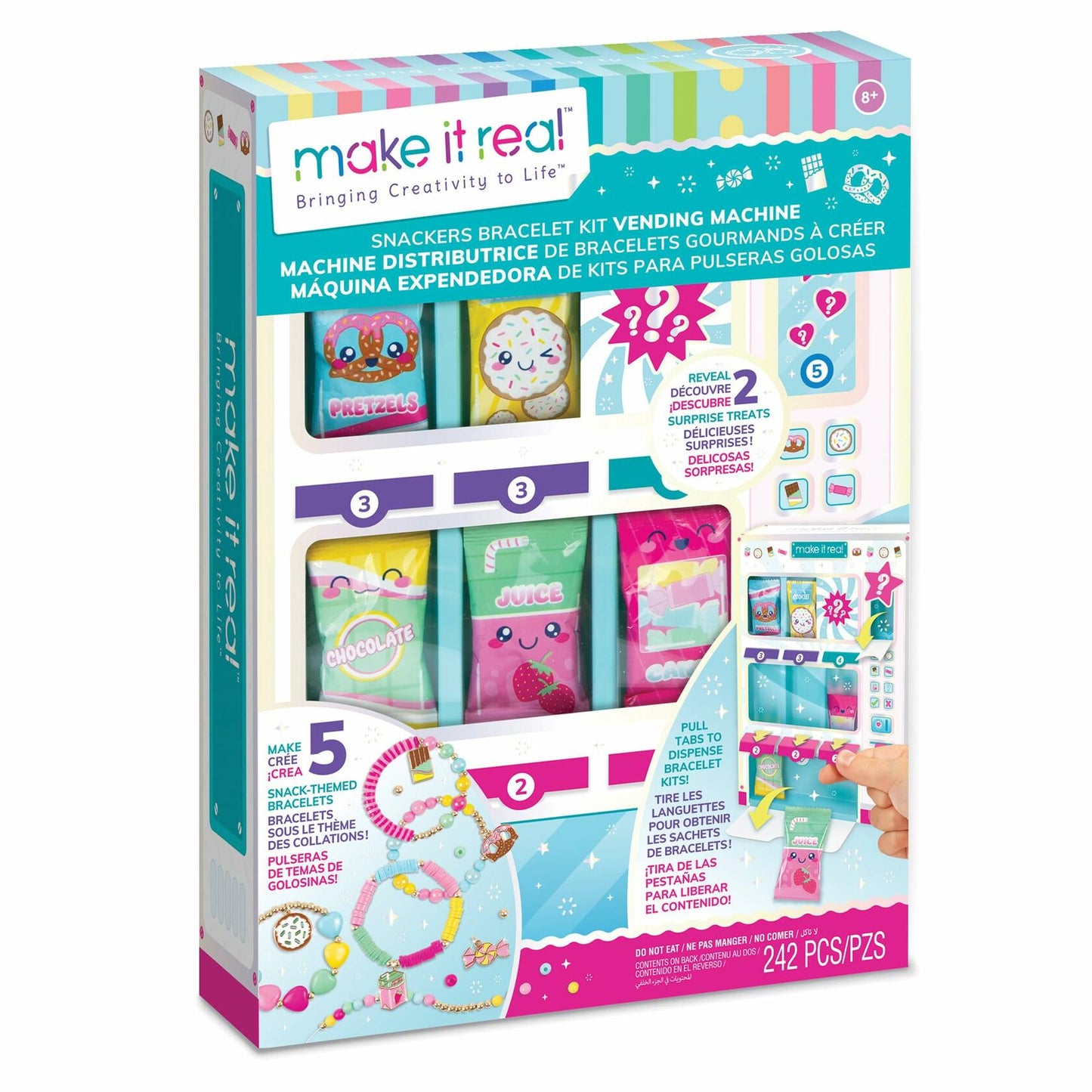 Make It Real Snackers Bracelet Kit Vending Machine Girls Kids 8+