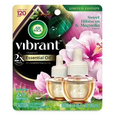 Air Wick Vibrant Scented Oil Refill Sweet Hibiscus & Magnolia 0.34 fl oz 2ct