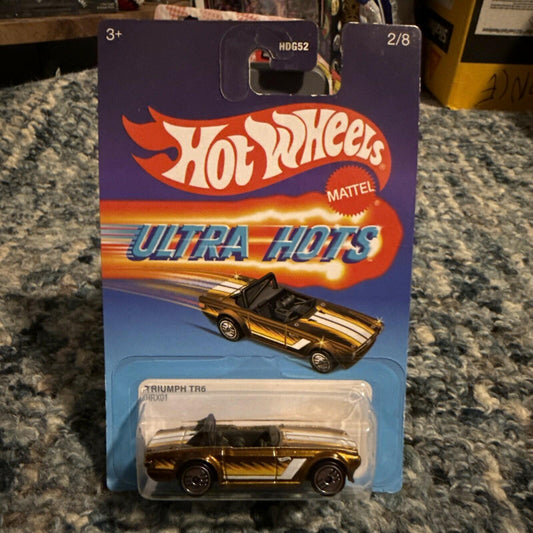 Hot Wheels Ultra Hots Triumph TR6 Copper White 1:64 Diecast Car 2024