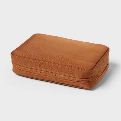 Brightroom Tech Accessory Organizer Fabric Storage Bag Brown 8.3x5.1x2.56