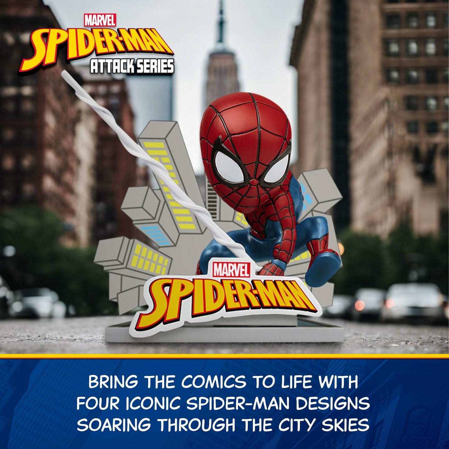 YuMe Marvel Spider Man Attack Action Figure Vinyl Toy Single Pack