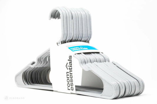 Room Essentials Plastic Adult Hangers Grey 18-count