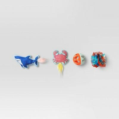 Sun Squad™ Shark Cat Ball Plush Toy Set 4pcs