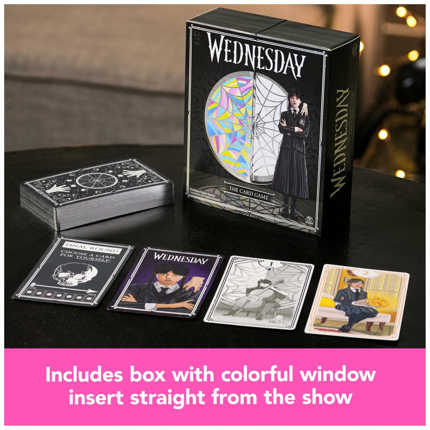 Spin Master Games Wednesday Card Game Premium Foil Cards 3-10 Players 10+