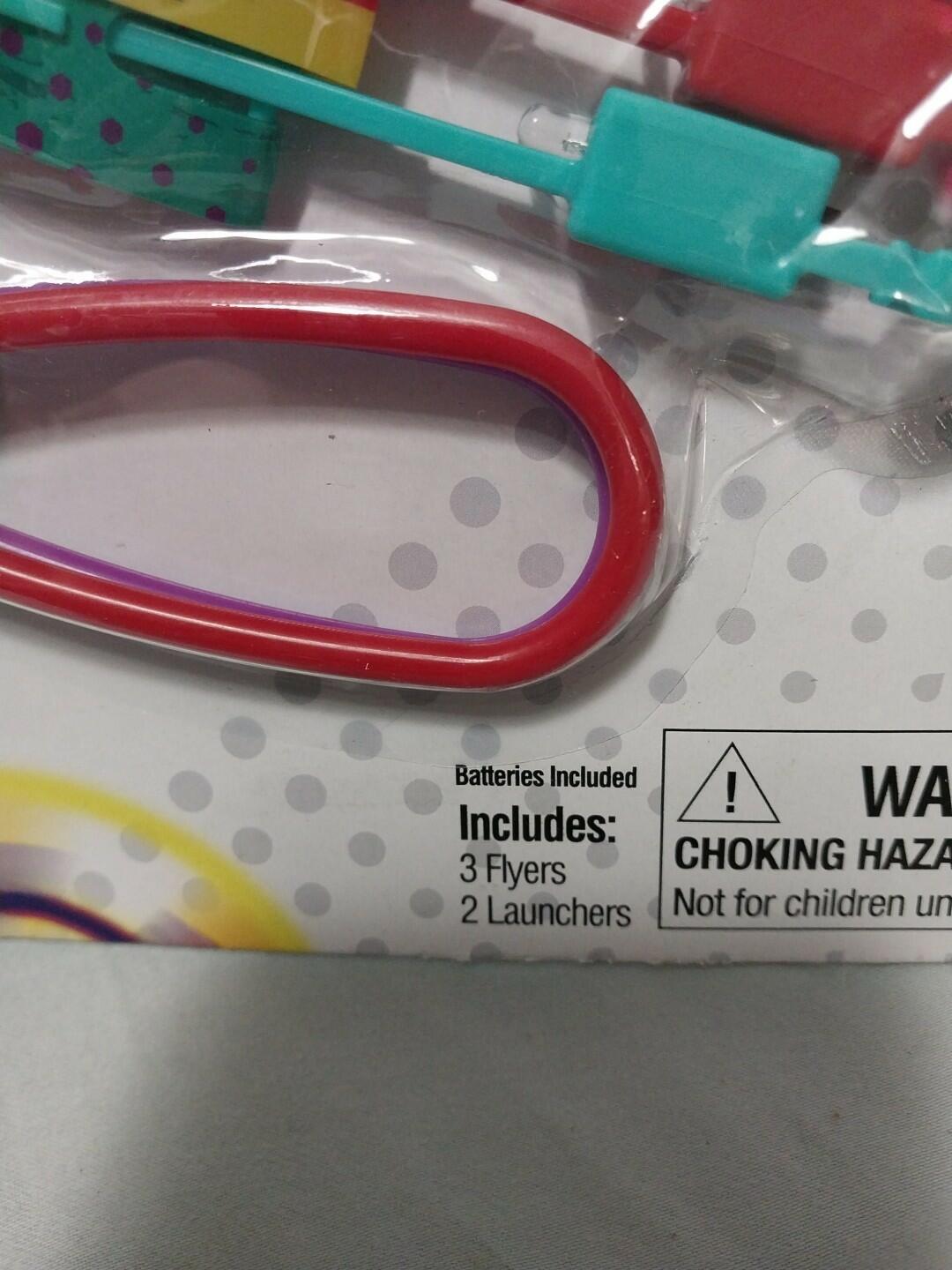 [Like New] Big Time Toys LED Flyer Flying Toy 2 Launchers Battery Included Plastic