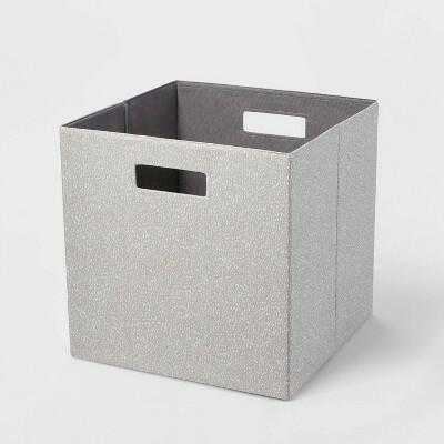 Brightroom 13x13 Fabric Storage Bin Gray Polyester No Assembly