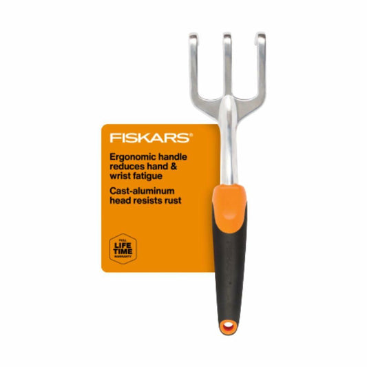 Fiskars Ergo Cultivator Heavy Duty Garden Tool with Hanging Hole 12"