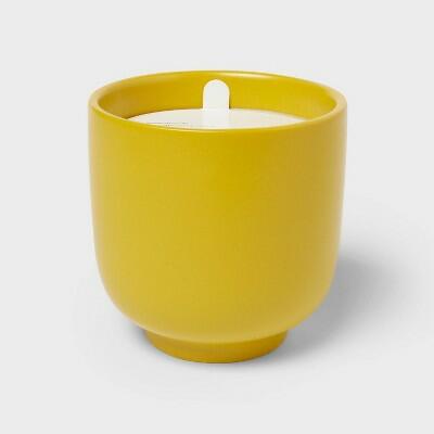 Room Essentials 2-Wick Ceramic Jar Candle Yuzu Tonic 13.5oz Yellow