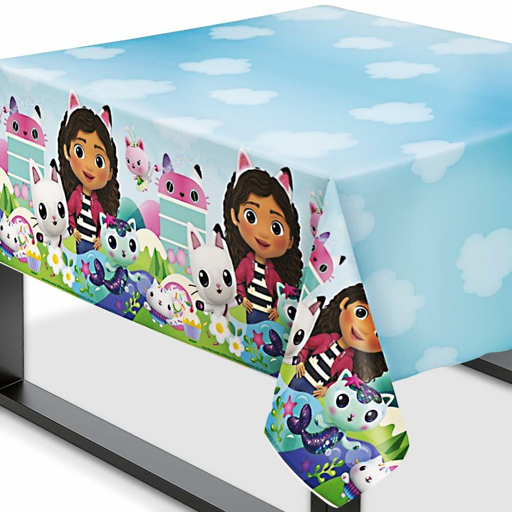 Unique Gabby's Dollhouse Plastic Table Cover 54x84 Inch Party Decor