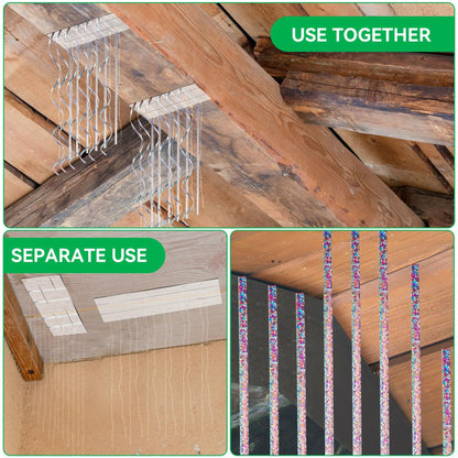 Qualirey Swallow Shield Transparent 3x11 Adhesive Strips 6 Pcs Bird Deterrent