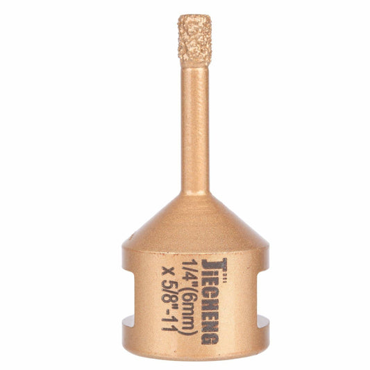 JIECHENG Diamond Core Drill Bit 1/4 inch Gold Hole Saw 6mm for Granite